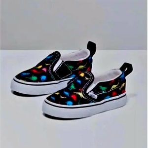 Vans Toddler Dino Slip-On Shoe, Size 4 (New with box and tags)